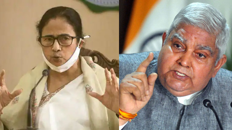 Mamta Banerjee took a jibe at BJP over the ongoing dispute with Governor Dhankhar